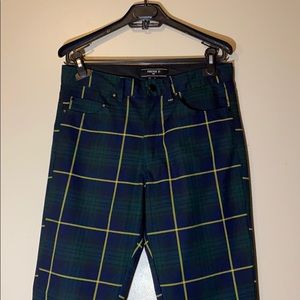 Forever 21 Men Slim Plaid Pants